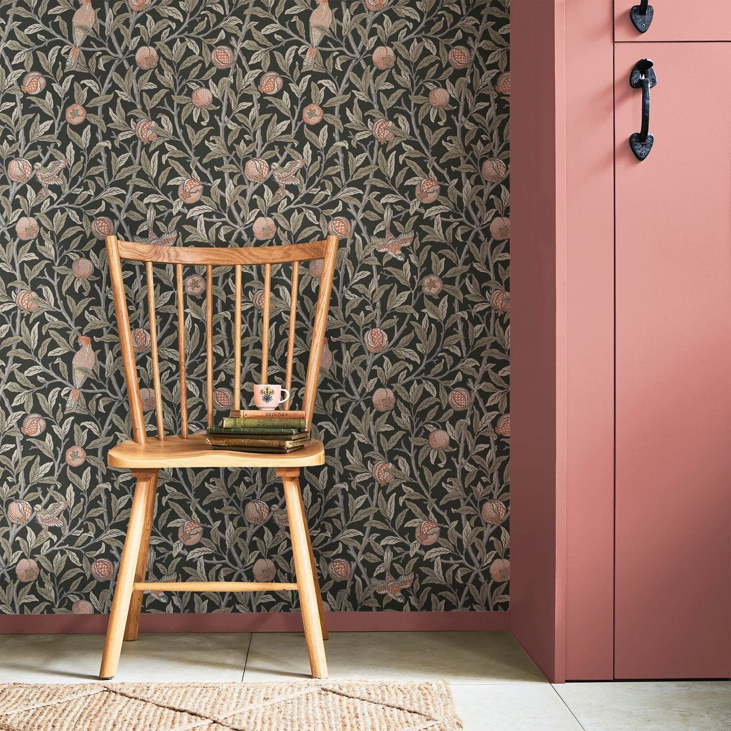Bird & Pomegranate Wallpaper - Charcoal - 124258 - William Morris AH