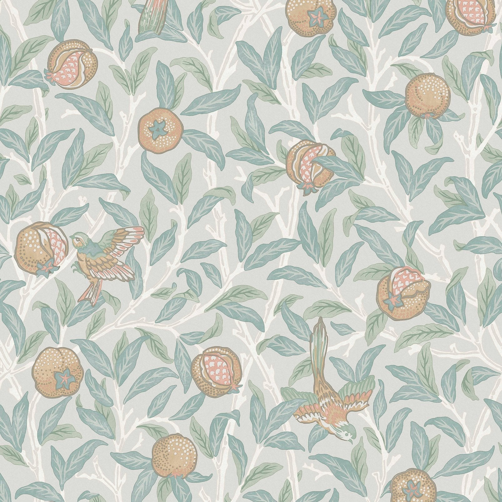 Bird & Pomegranate Wallpaper - Duck Egg - 124261 - William Morris AH