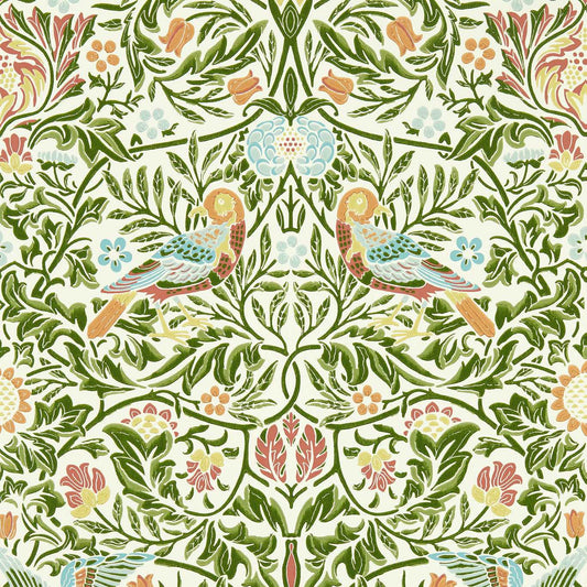 Bird Wallpaper - Boughs Green - 217192 - Morris & Co