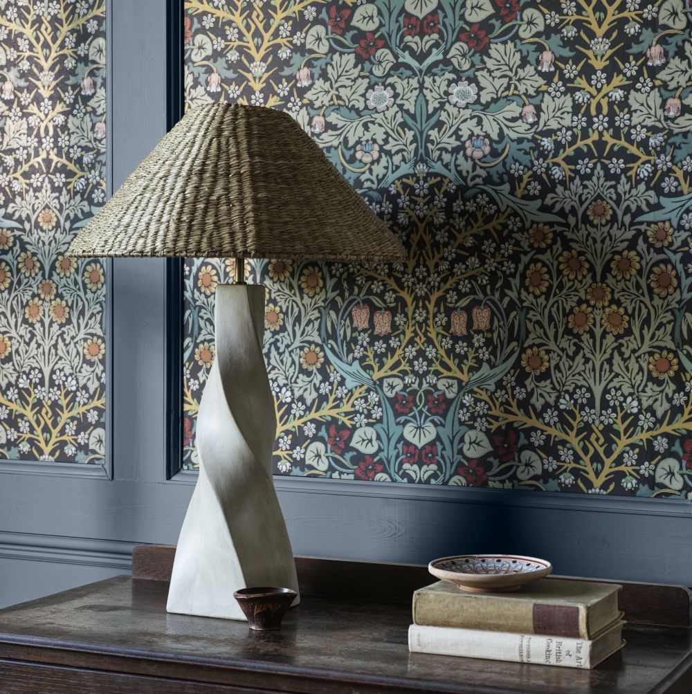 Blackthorn Wallpaper - Indigo - 217380 - Morris Wallpaper WD