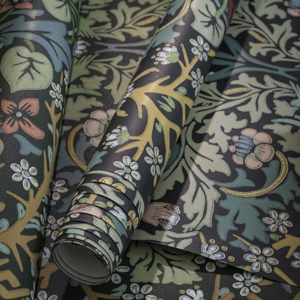 Blackthorn Wallpaper - Indigo - 217380 - Morris Wallpaper WD