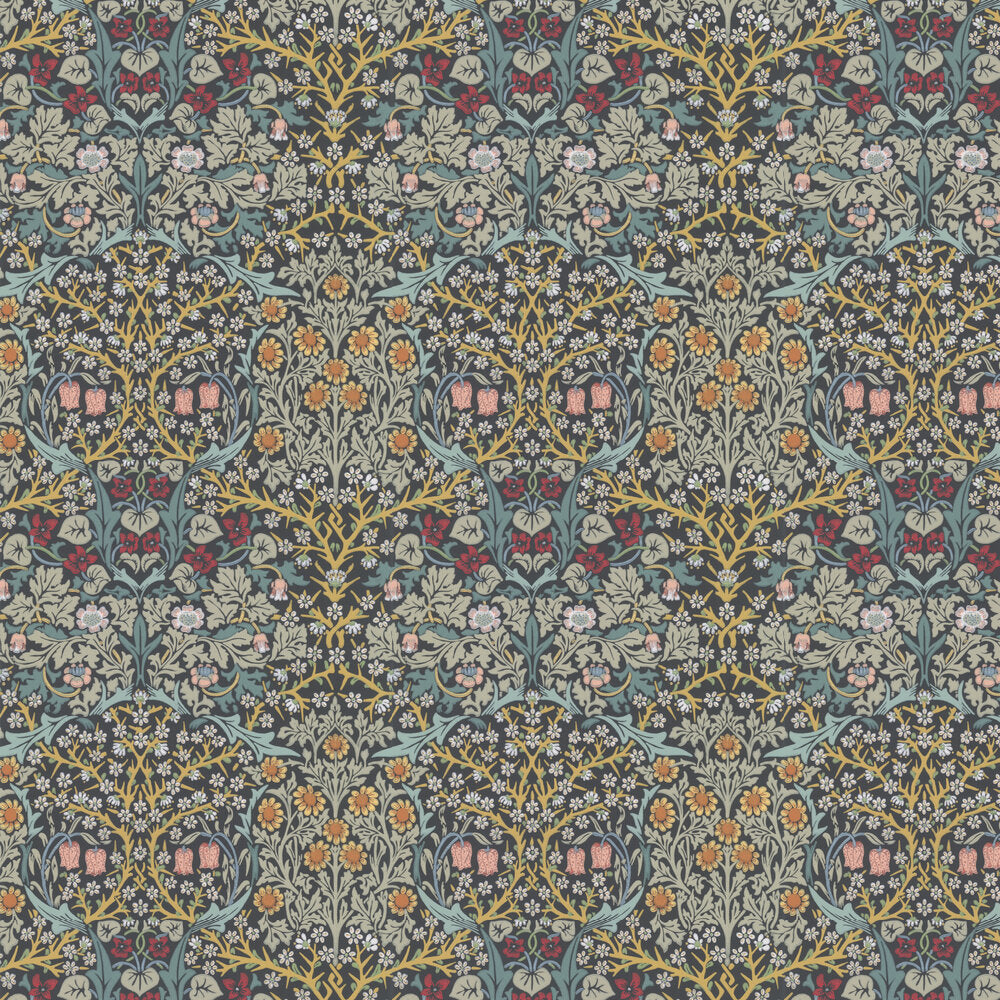 Blackthorn Wallpaper - Indigo - 217380 - Morris Wallpaper WD