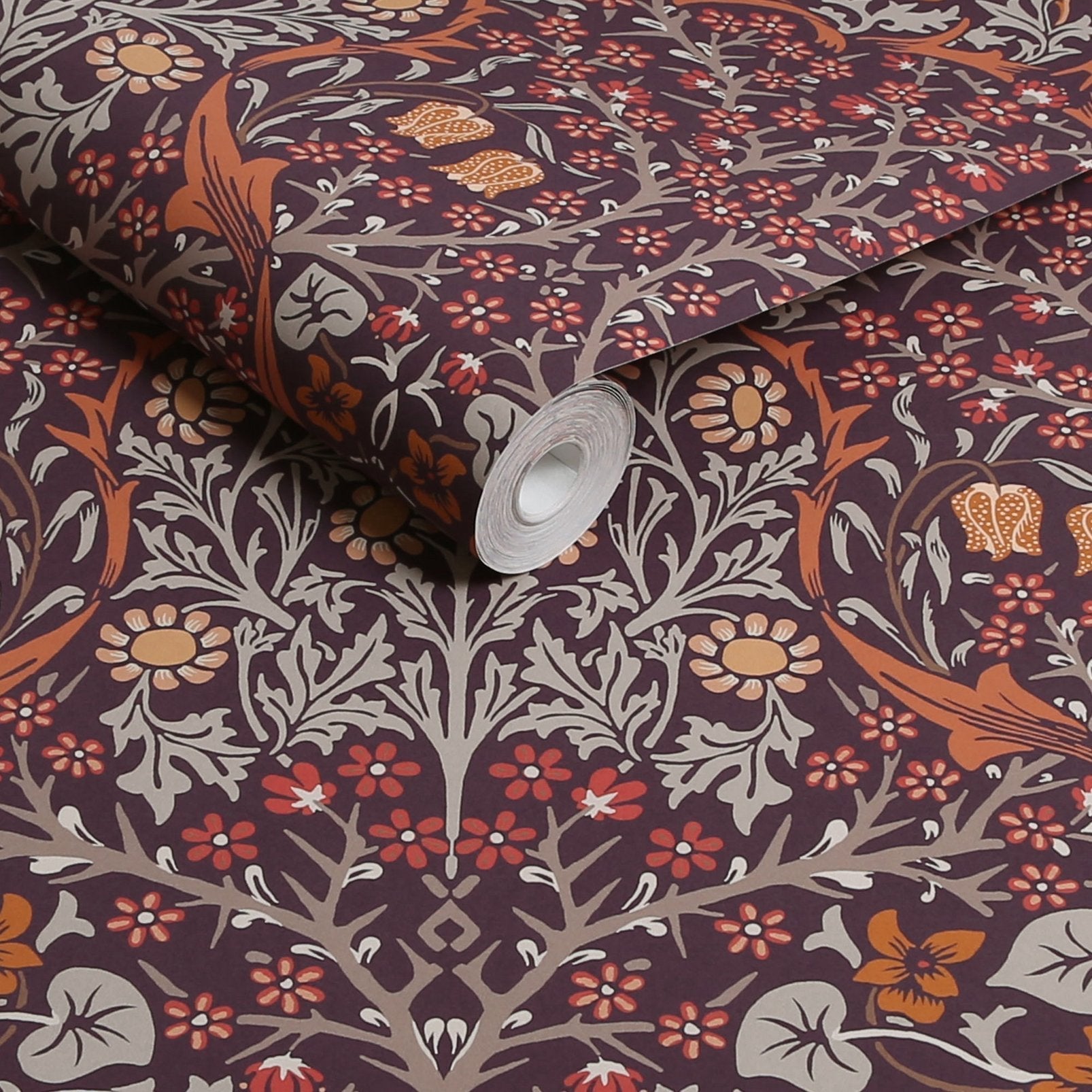 Blackthorn Wallpaper - Plum - 124249 - William Morris AH
