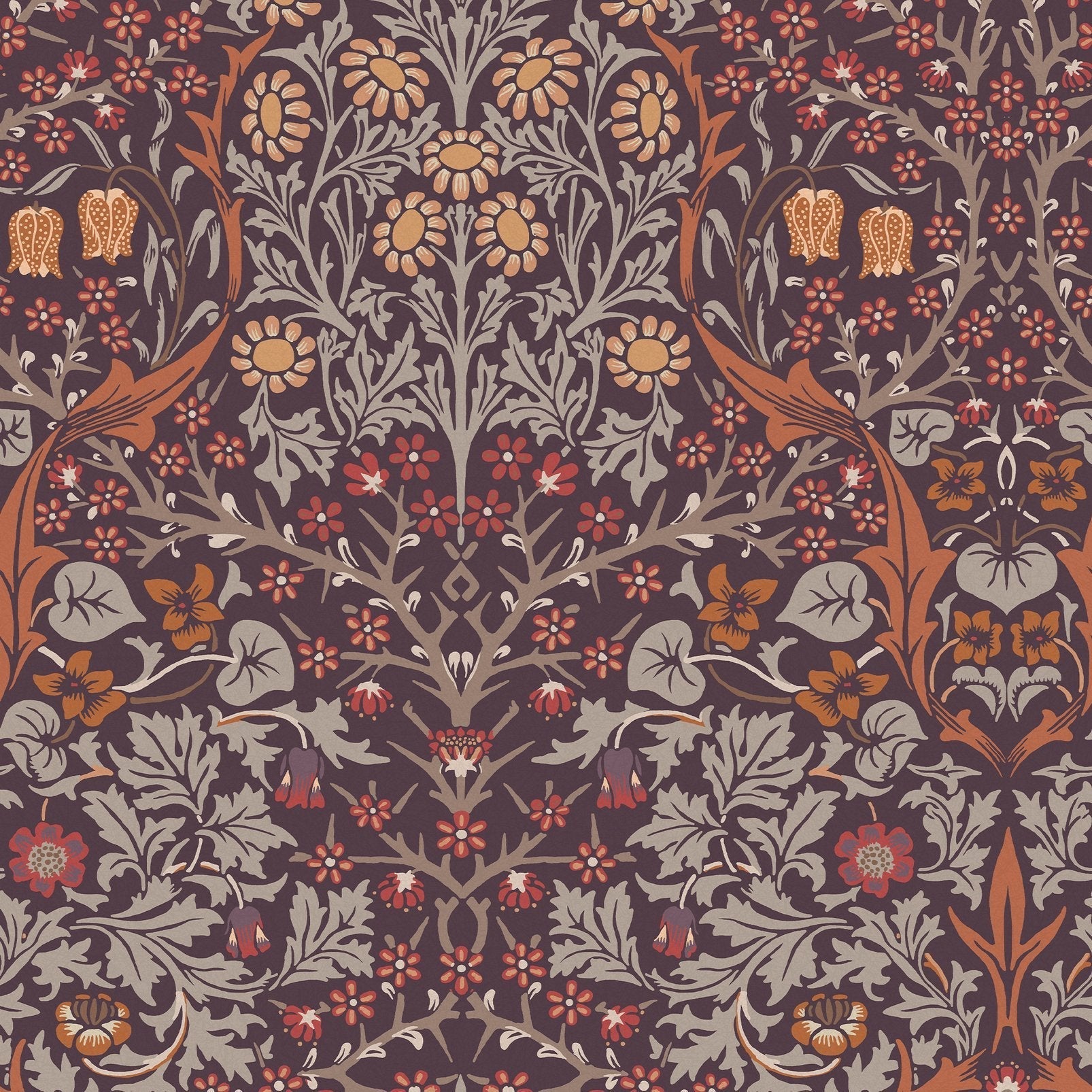 Blackthorn Wallpaper - Plum - 124249 - William Morris AH