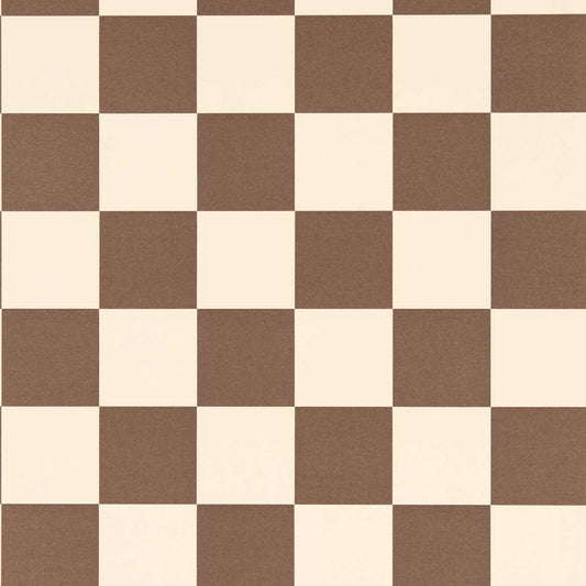 Blenets Check Wallpaper - Chocolate - HHHW113170 - Harlequin