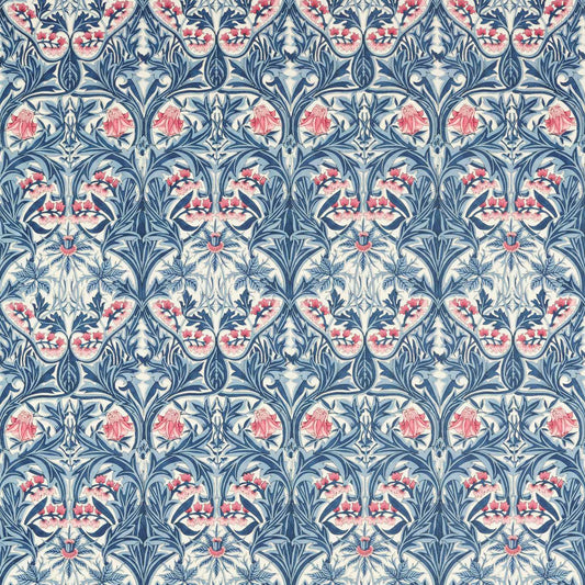 Bluebell Fabric - Indigo/Rose - 227037 - Morris & Co