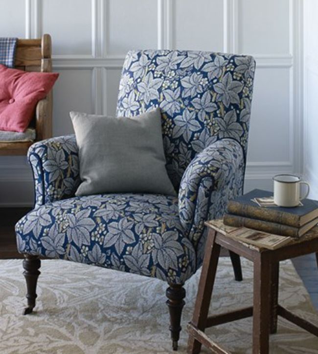 Bramble Fabric - Indigo/Mineral - 224463 - Morris & Co