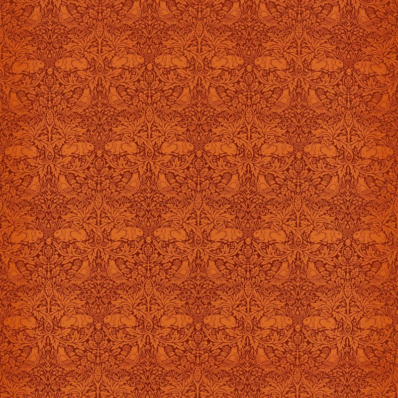 Brer Rabbit Fabric - Burnt Orange - 226849 - Morris & Co