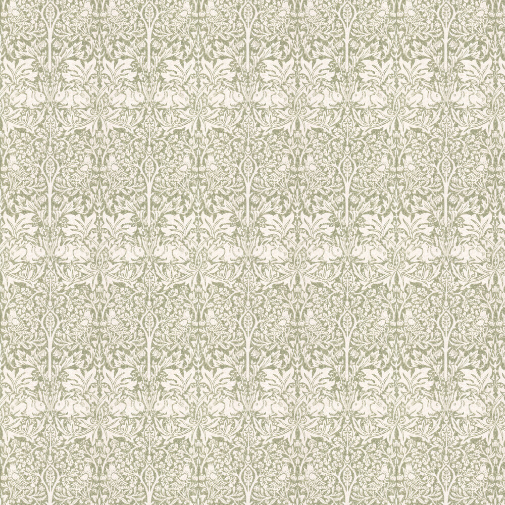 Brer Rabbit Wallpaper - Leaf Green - 217389 - Morris Wallpaper WD