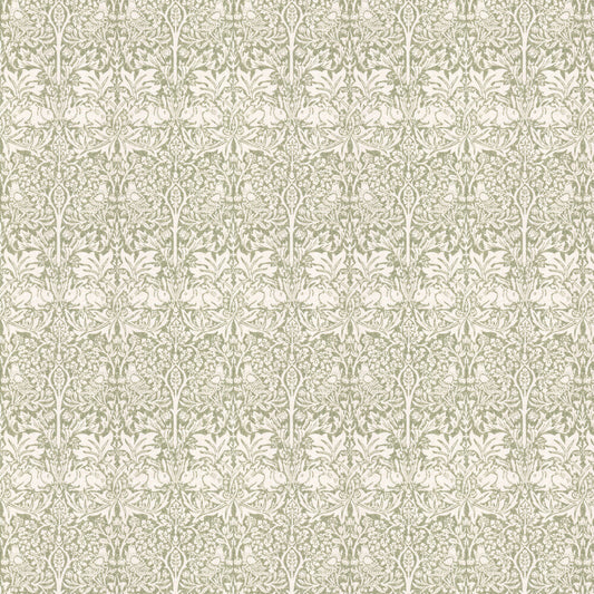 Brer Rabbit Wallpaper - Leaf Green - 217389 - Morris Wallpaper WD