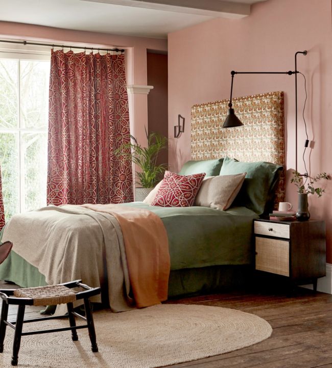 Brophy Embroidery Fabric - Wine - 236814 - Morris & Co