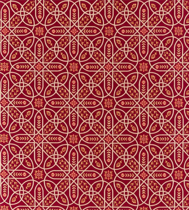 Brophy Embroidery Fabric - Wine - 236814 - Morris & Co