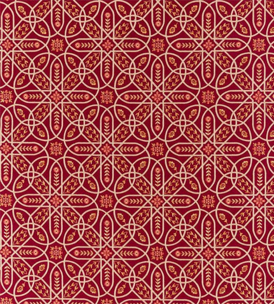 Brophy Embroidery Fabric - Wine - 236814 - Morris & Co