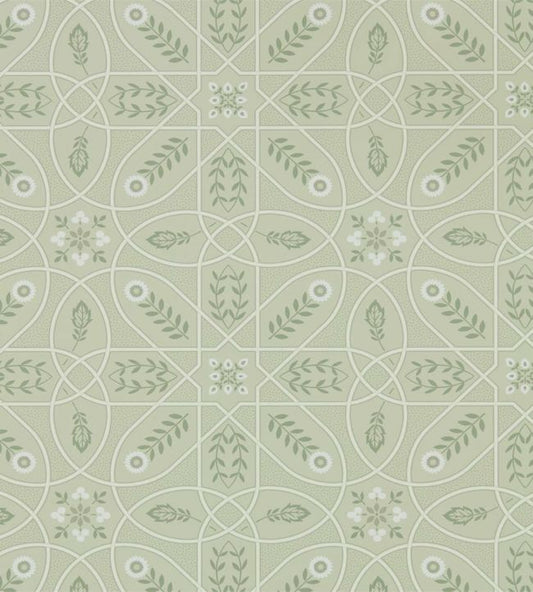 Brophy Trellis Wallpaper - Sage Linen - 216702 - Morris & Co