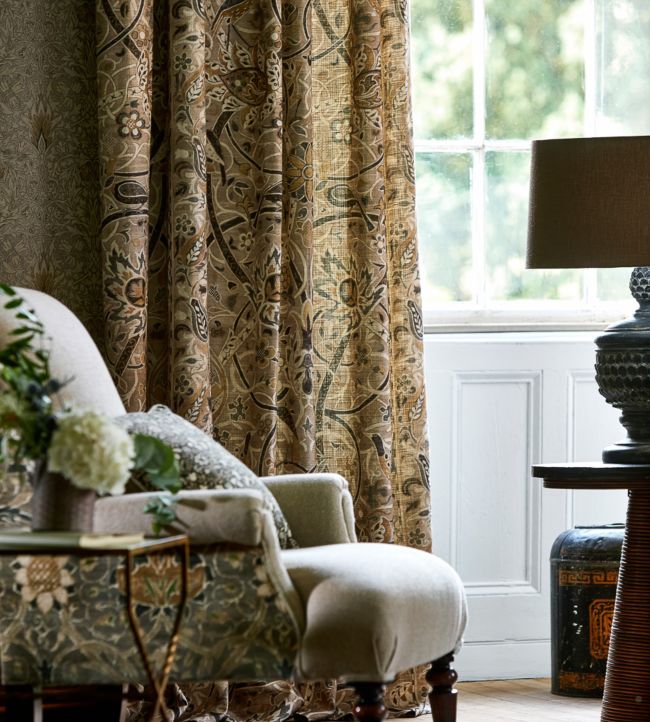 Bullerswood Fabric - Stone/Mustard - 226394 - Morris & Co