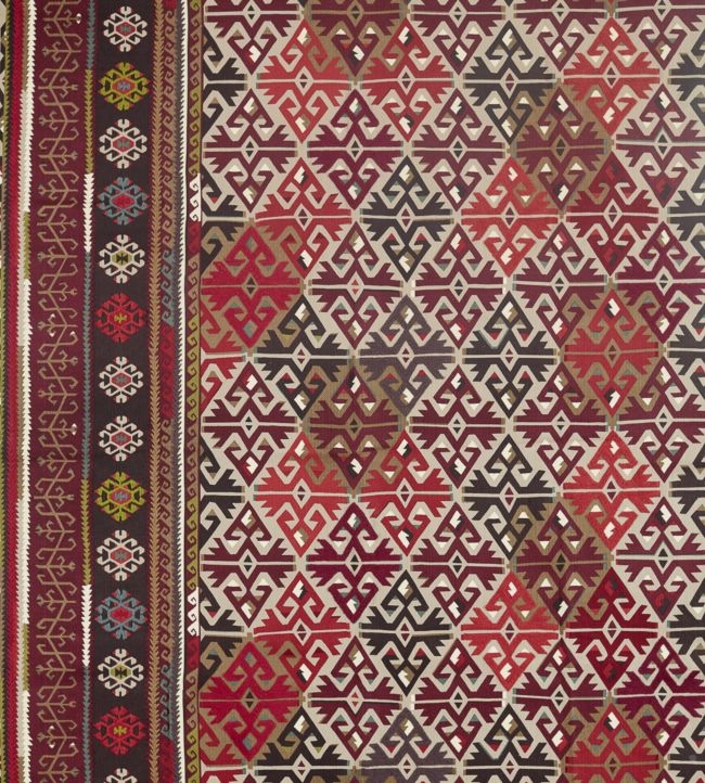 Burdock & Star Fabric - Fig/Carmine - 236520 - Morris & Co