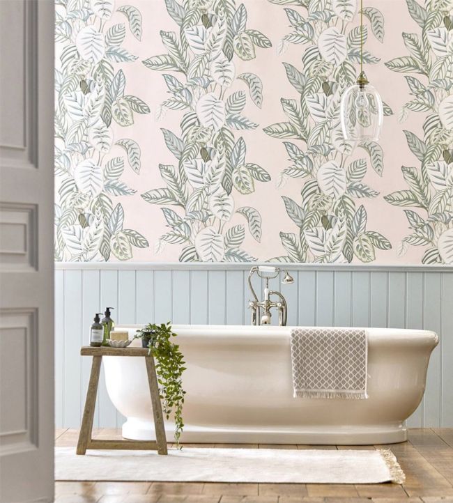 Calathea Wallpaper - Orchid/Eucalyptus - DGLW216632 - Sanderson