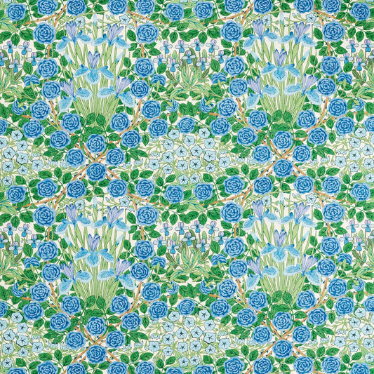 Campanula Fabric - Peacock/Opal - 227224 - Morris & Co