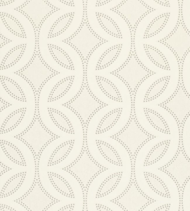 Caprice Wallpaper - Chalk Pearl & Silver - HPOW110594 - Harlequin