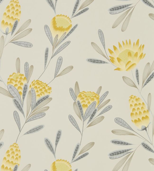 Cayo Wallpaper - Ochre/Linen - HZAP111774 - Harlequin