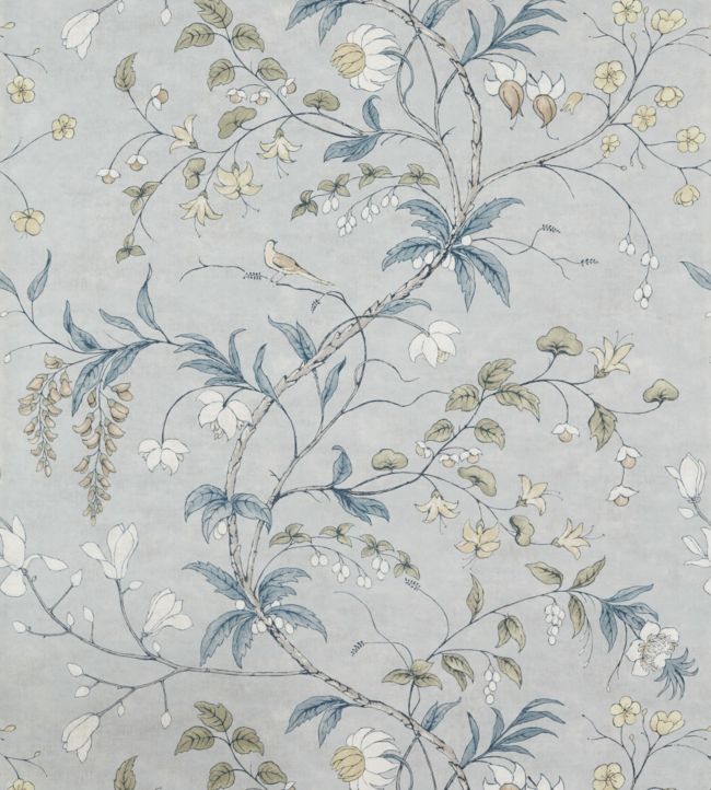 Chambalon Trail Wallpaper - Mercury/Platinum Grey - ZDAR312851 - Zoffany