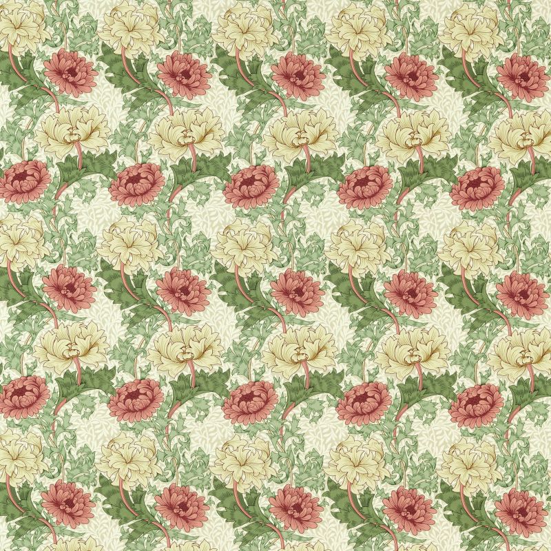 Chrysanthemum Outdoor Fabric - Russet - 227100 - Morris & Co