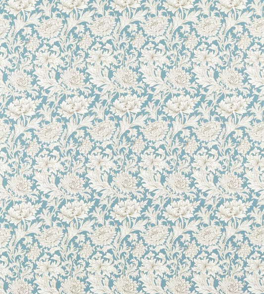 Chrysanthemum Toile Fabric - Slate - 226912 - Morris & Co