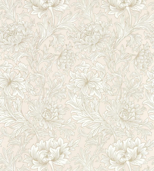 Chrysanthemum Toile Wallpaper - Cochineal Pink - 217070 - Morris & Co