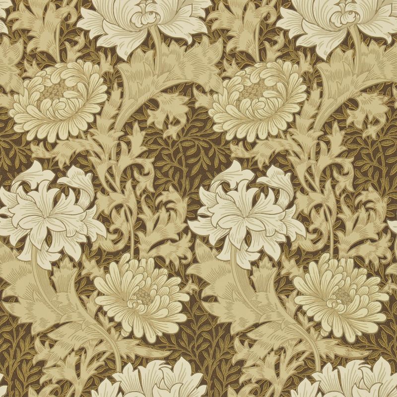 Chrysanthemum Wallpaper - Bullrush - 212547 - Morris & Co