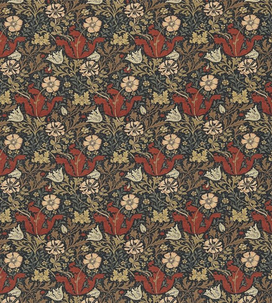 Compton Fabric - Faded Terracotta/Multi - DMC196204 - Morris & Co