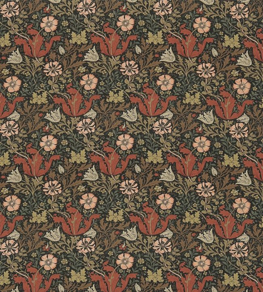 Compton Fabric - Terracotta/Multi - DJA196201 - Morris & Co