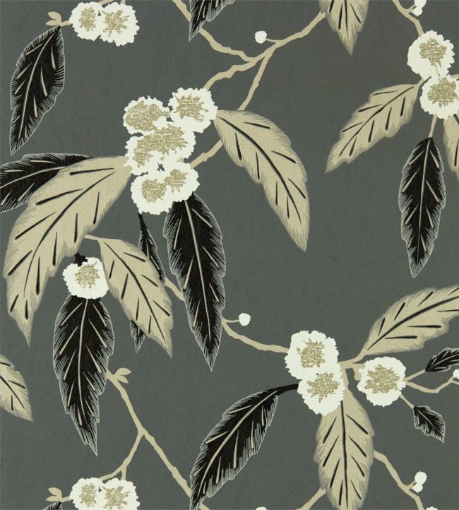 Coppice Wallpaper - Ebony/Putty/Snow - HSAW112136 - Harlequin