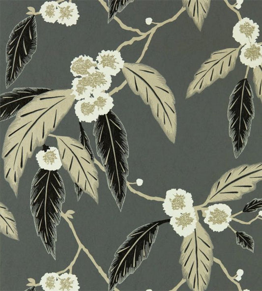 Coppice Wallpaper - Ebony/Putty/Snow - HSAW112136 - Harlequin