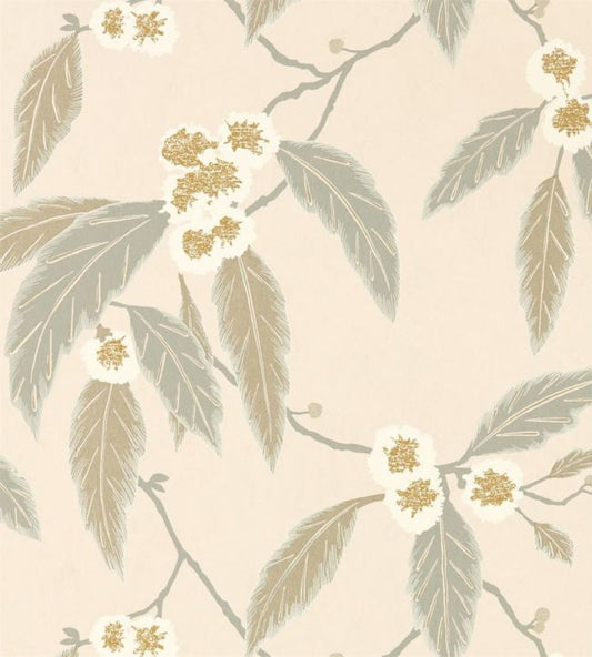 Coppice Wallpaper - Powder / Truffle / Gilver - HSAW112135 - Harlequin