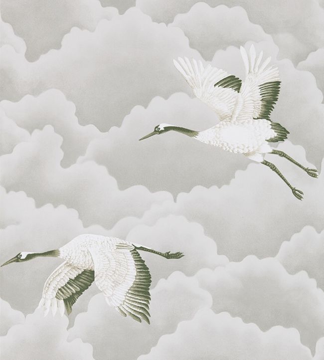Cranes in Flight Wallpaper - Platinum - HGAT111230 - Harlequin