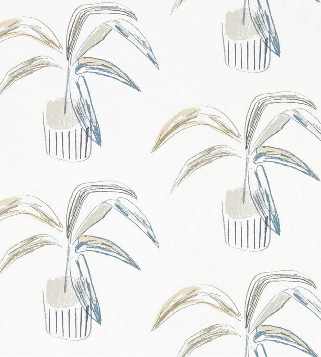 Crassula Wallpaper - Putty / Slate - NZAW111991 - Scion