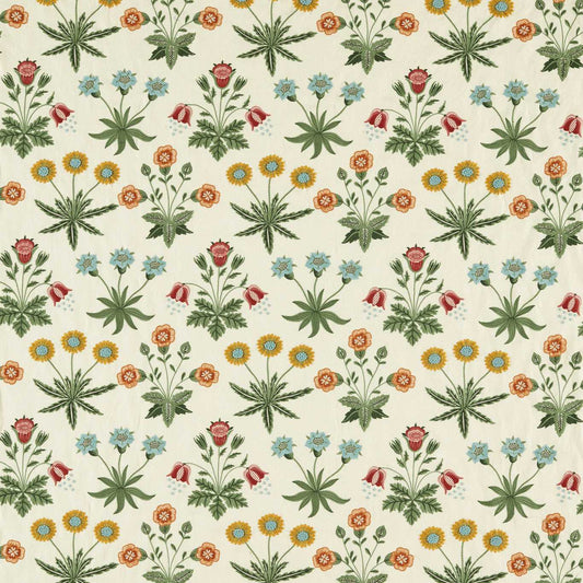 Daisy Embroidery Fabric - Cream/Multi - 237310 - Morris & Co