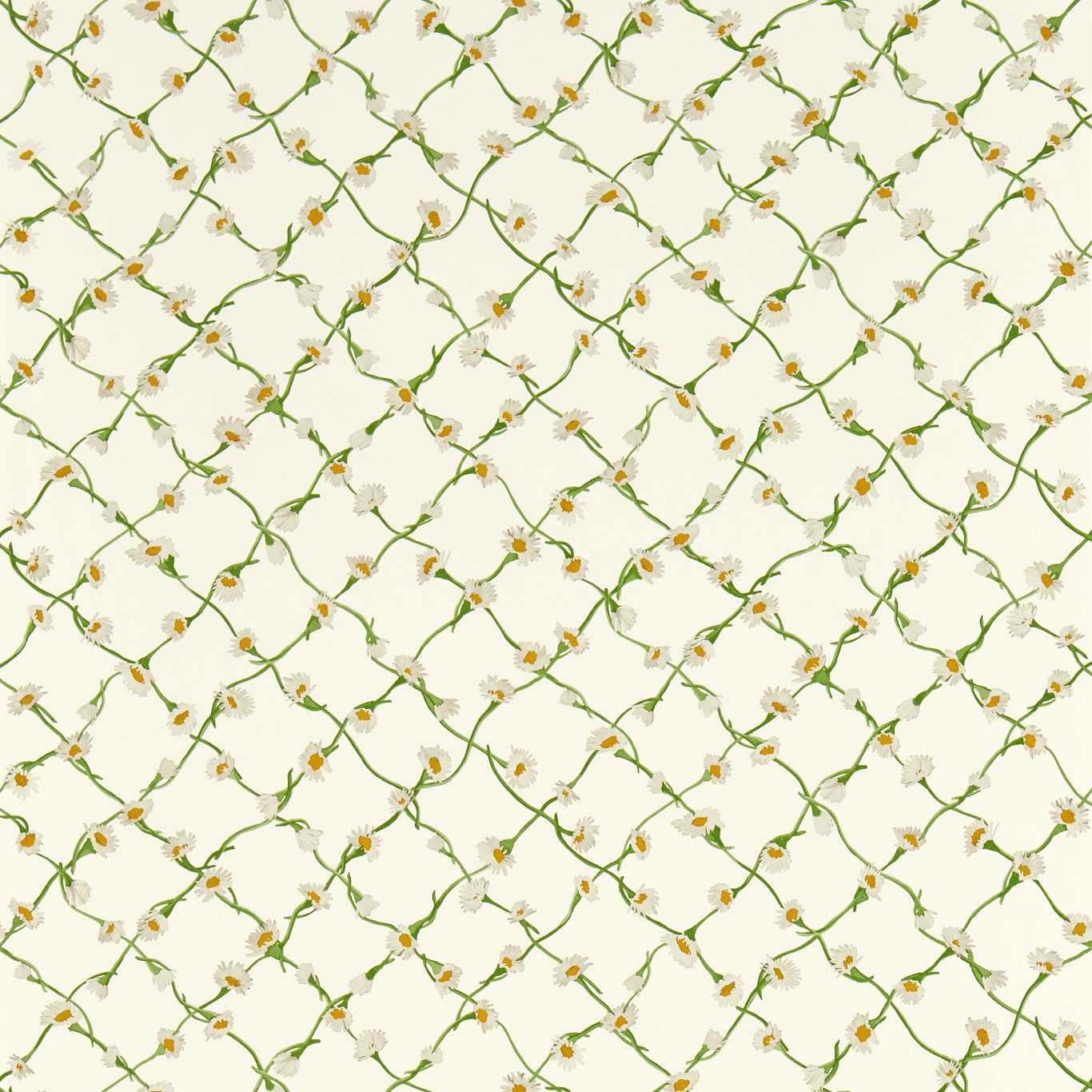 Daisy Trellis Wallpaper - Emerald/Pearl - HSRW113043 - Harlequin