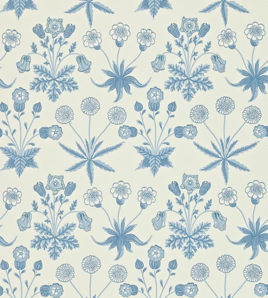 Daisy Wallpaper - Blue/Ivory - 212561 - Morris & Co
