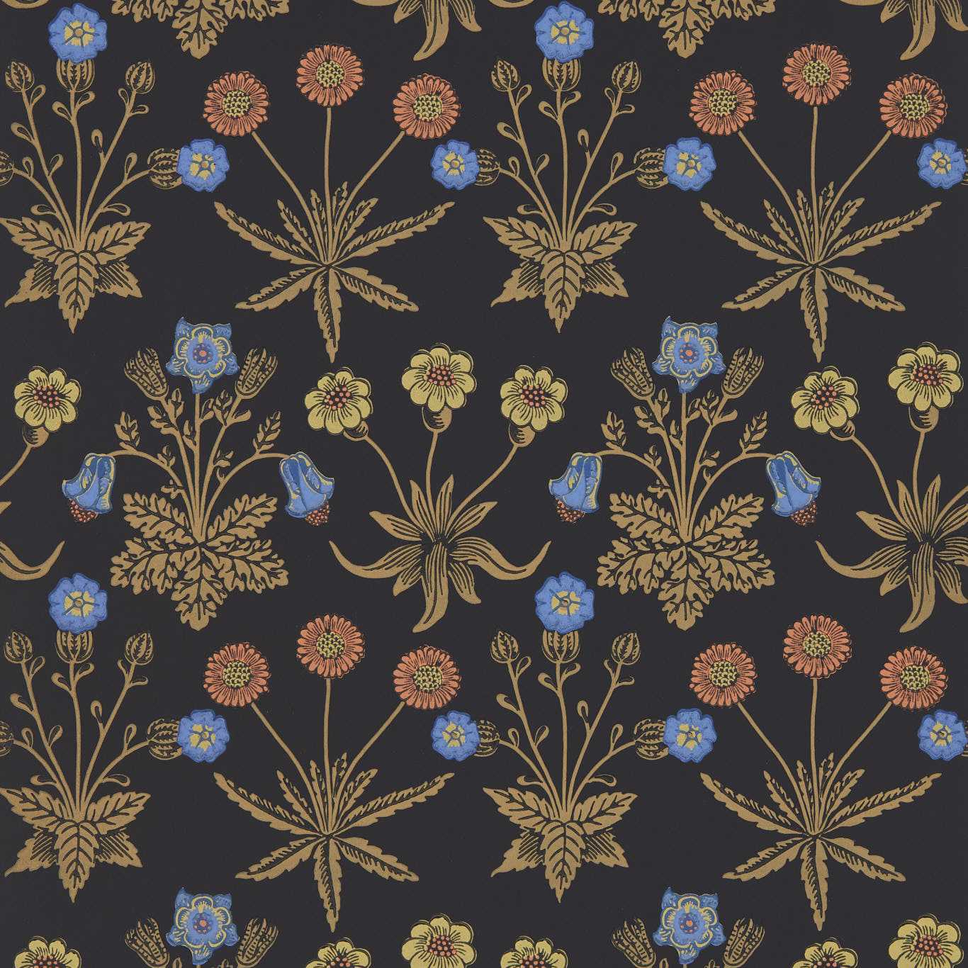 Daisy Wallpaper - Moonlit - 510020 - Morris & Co
