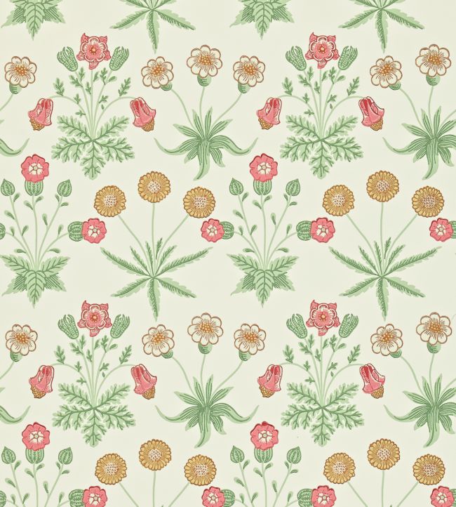 Daisy Wallpaper - Willow/Pink - 212562 - Morris & Co