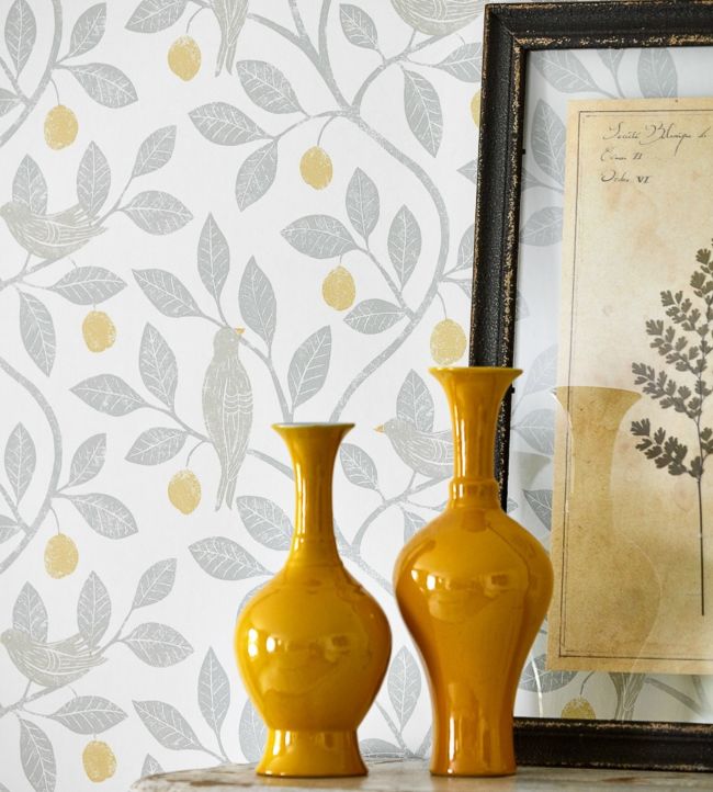 Damson Tree Wallpaper - Dijon/Mole - DHPO216363 - Sanderson