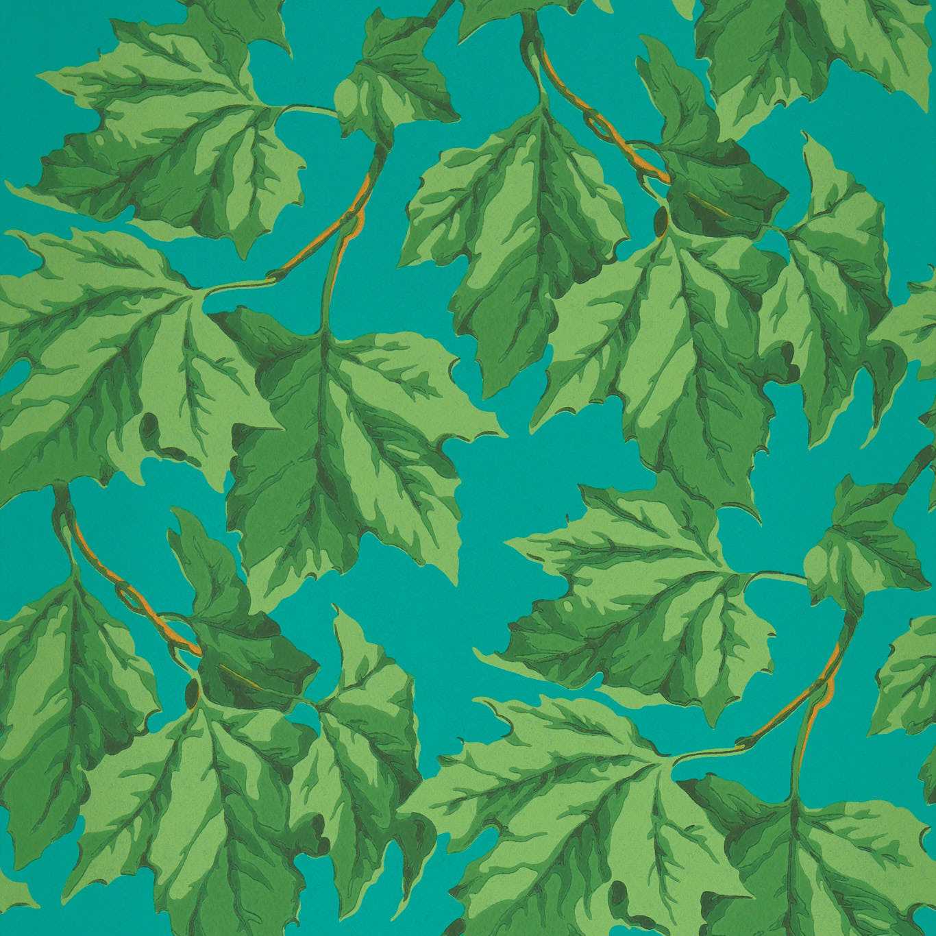 Dappled Leaf Wallpaper - Emerald/Teal - HSRW113047 - Harlequin