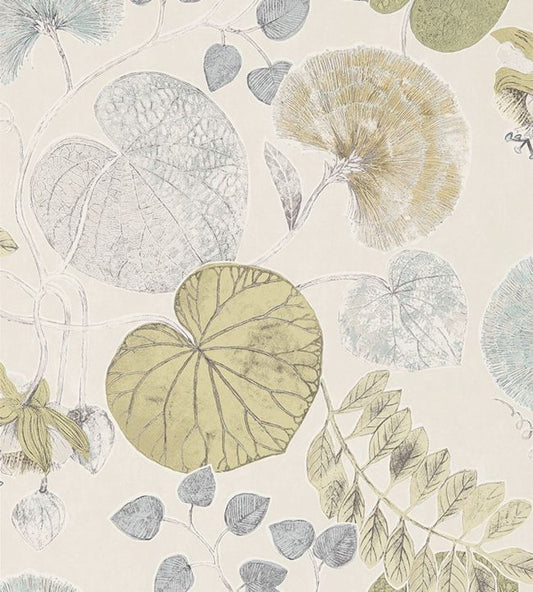 Dardanella Wallpaper - Ink/Chartreuse - HGAT111258 - Harlequin