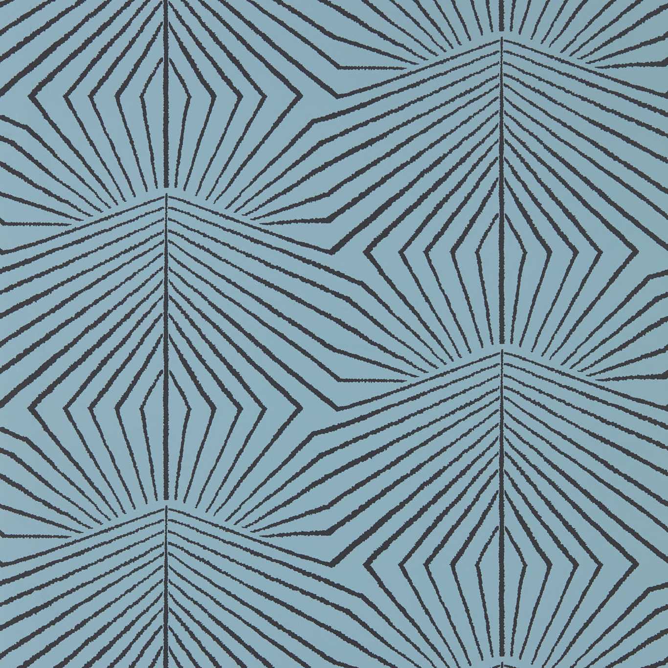 Dawning Wallpaper - Copenhagen Blue/Ritual - HQN3112929 - Harlequin