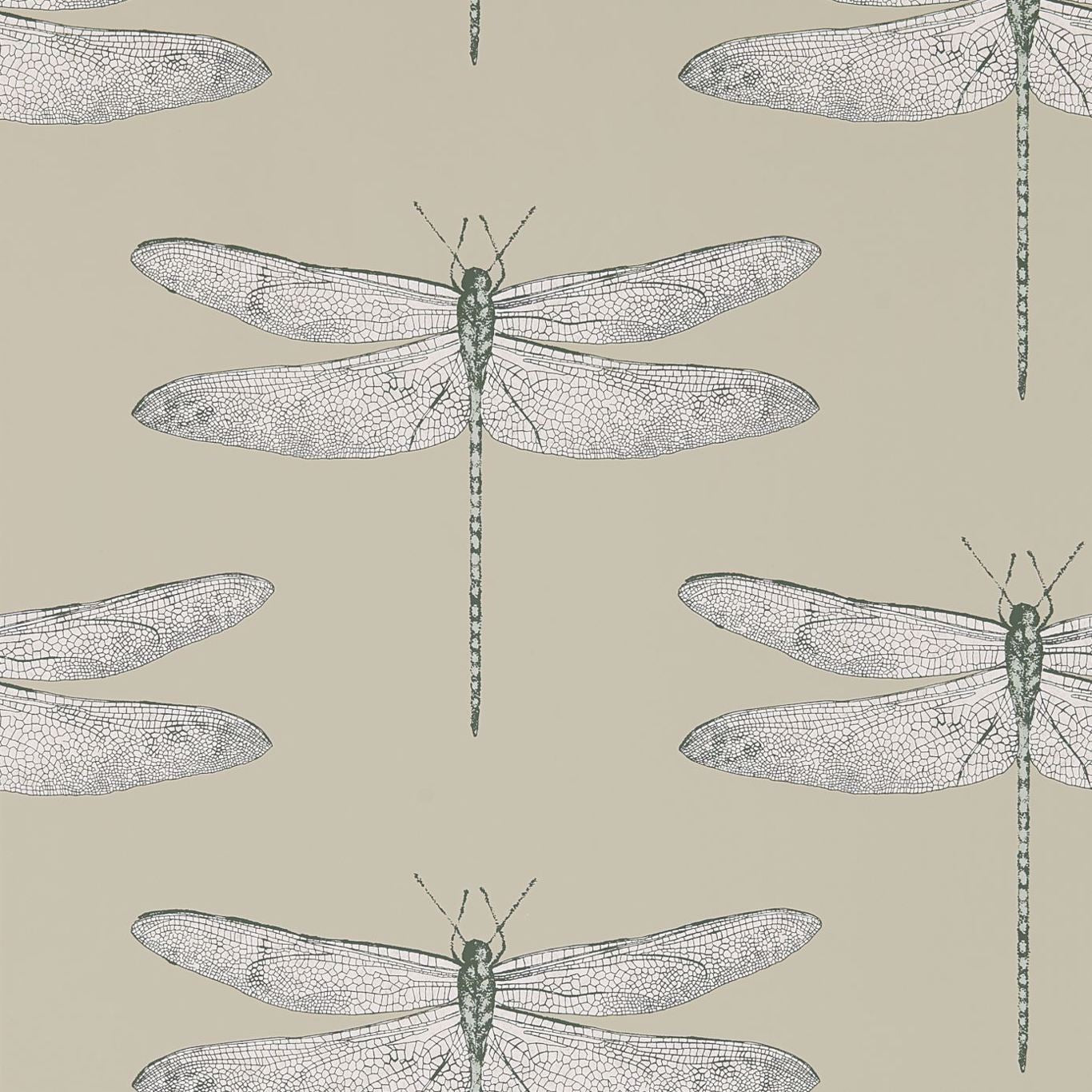 Demoiselle Wallpaper - Jute/Slate - HGAT111241 - Harlequin