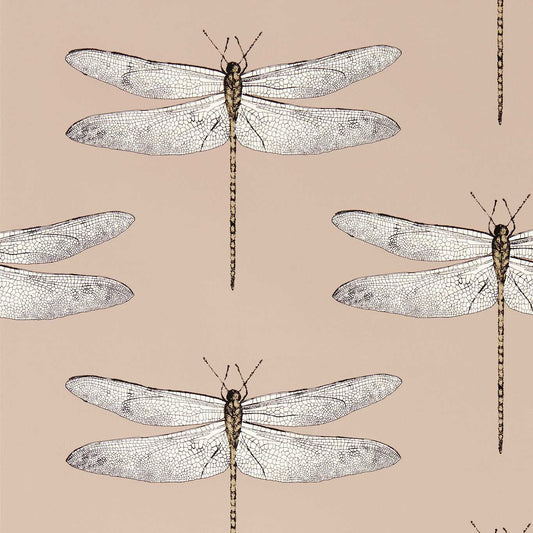 Demoiselle Wallpaper - Positano/First Light/Taupe - HRTW113142 - Harlequin
