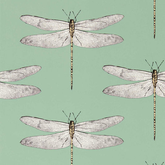 Demoiselle Wallpaper - Seaglass/First Light/Sand - HRTW113145 - Harlequin
