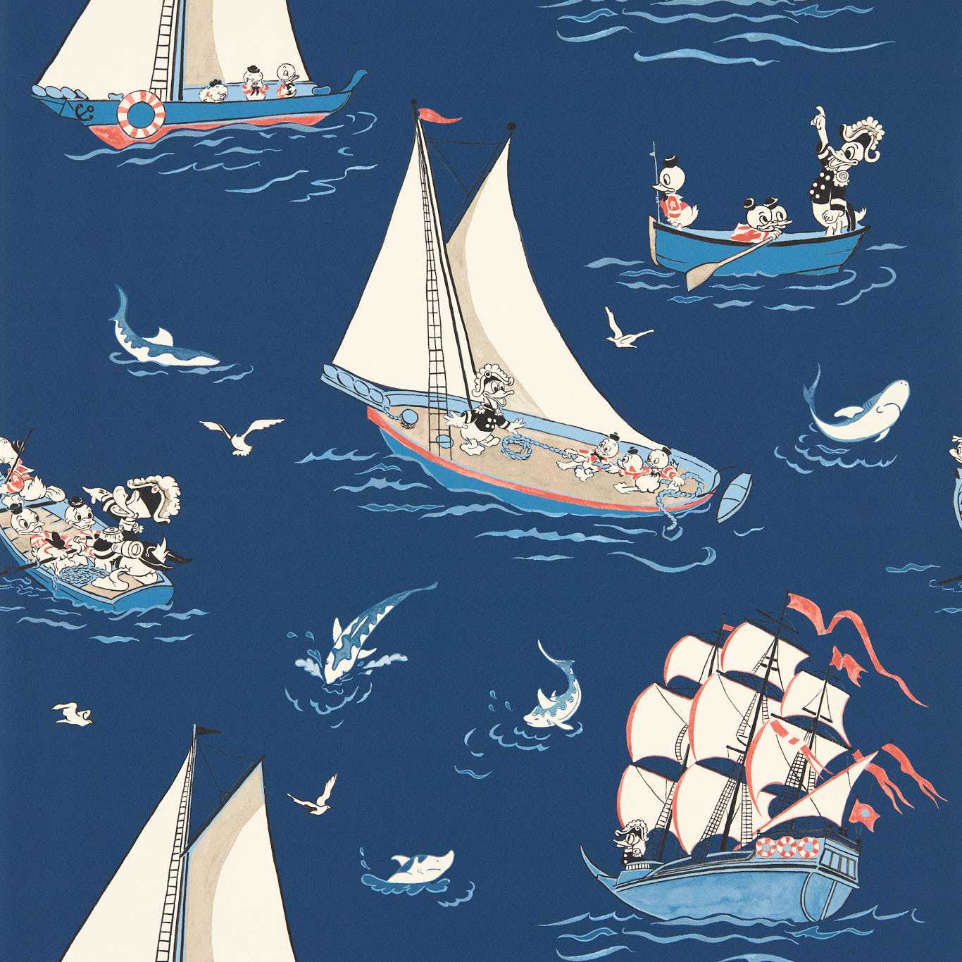 Donald Nautical Wallpaper - Night Fishing - DDIW217283 - Sanderson