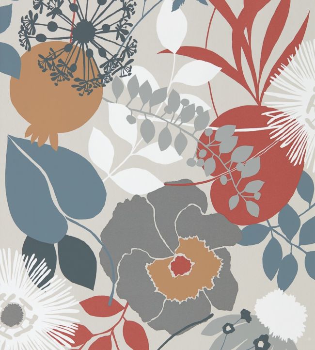 Doyenne Wallpaper - Chalk/Copper/Sepia - HSTO111492 - Harlequin